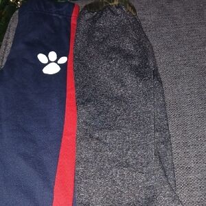 Navy and Gray Joggers with Paw Print